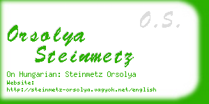 orsolya steinmetz business card